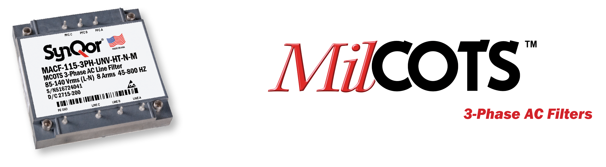 SynQor軍用三相交流電源濾波器